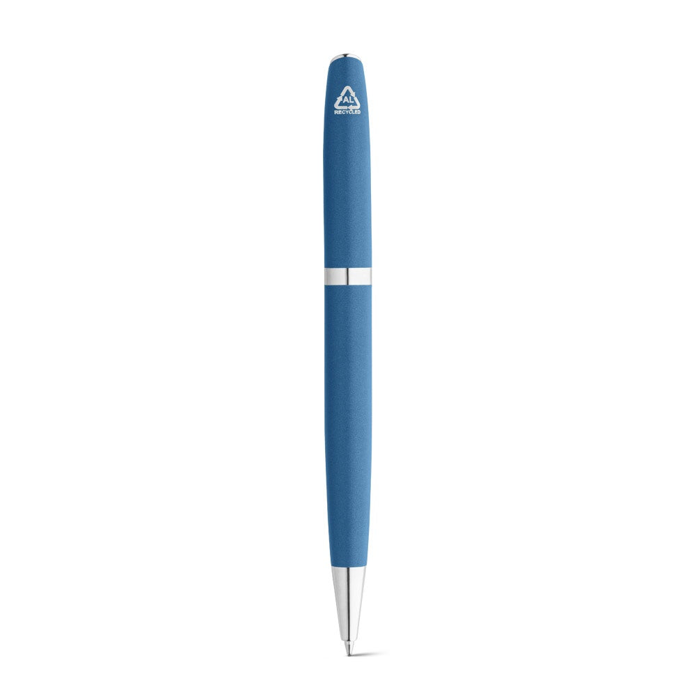 RE-LANDO-SET. Roller and ball pen set with 100% recycled aluminium body