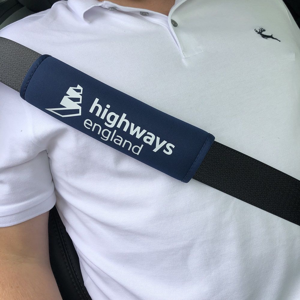Branded Neoprene Seat Belt Cover (Large)