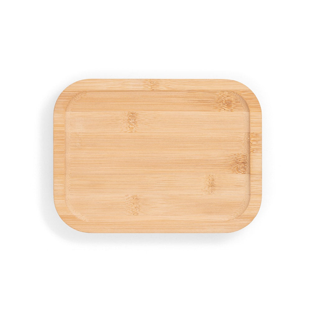 PORTOBELLO. Lunch Box. Hermetic box in borosilicate glass and bamboo lid 1000 mL