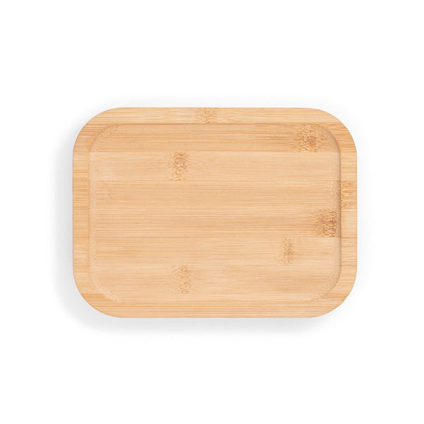 PORTOBELLO. Lunch Box. Hermetic box in borosilicate glass and bamboo lid 1000 mL