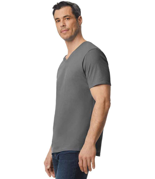 Gildan SoftStyle® V Neck T-Shirt Charcoal