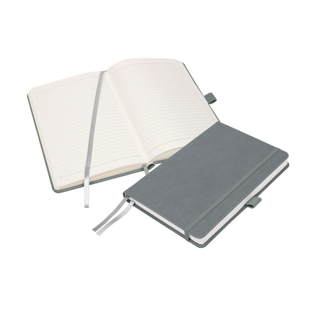 Luxury Moretti Light Grey Thermal PU A5 Notebook