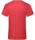 Fruit of the Loom V Neck Value T-Shirt Red