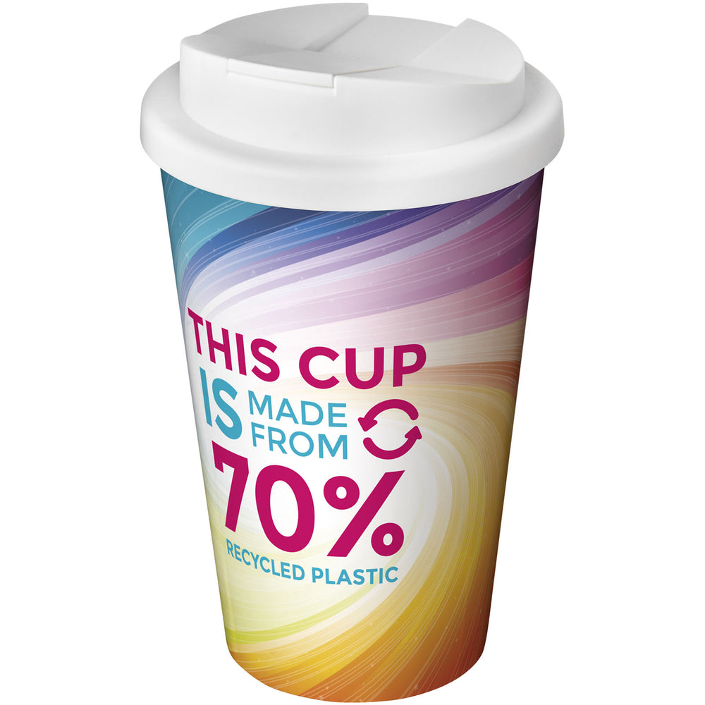Branded Brite-Americano® Eco 350 ml spill-proof insulated tumbler