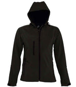 SOL'S Ladies Replay Hooded Soft Shell Jacket Black