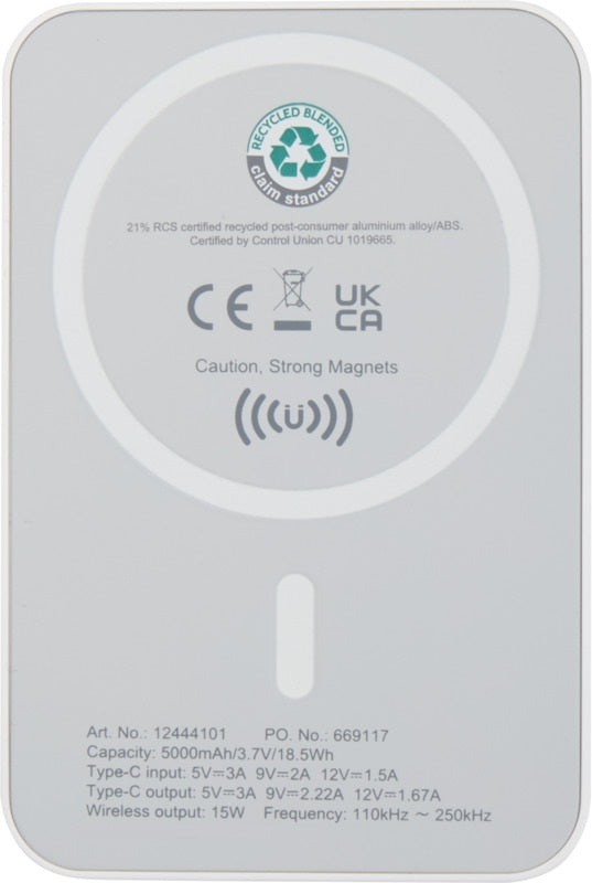 Magnetica 5000mAh Wireless Power Bank,