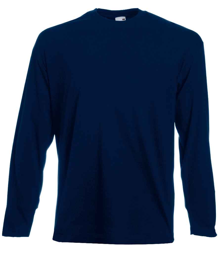 Fruit of the Loom Long Sleeve Value T-Shirt Deep Navy