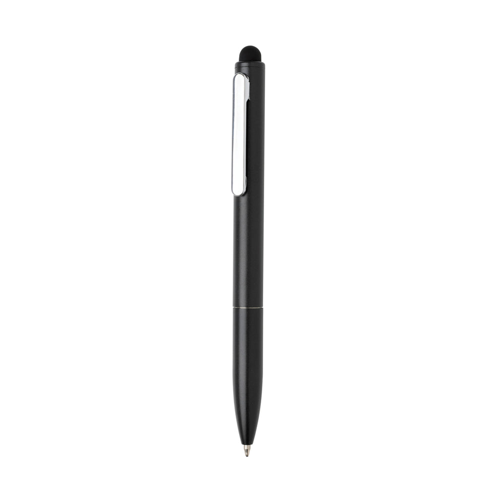 Branded Kymi RCS certified recycled aluminium pen with stylus
