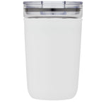 Branded Bello 420 ml glass tumbler with recycled plastic outer wall