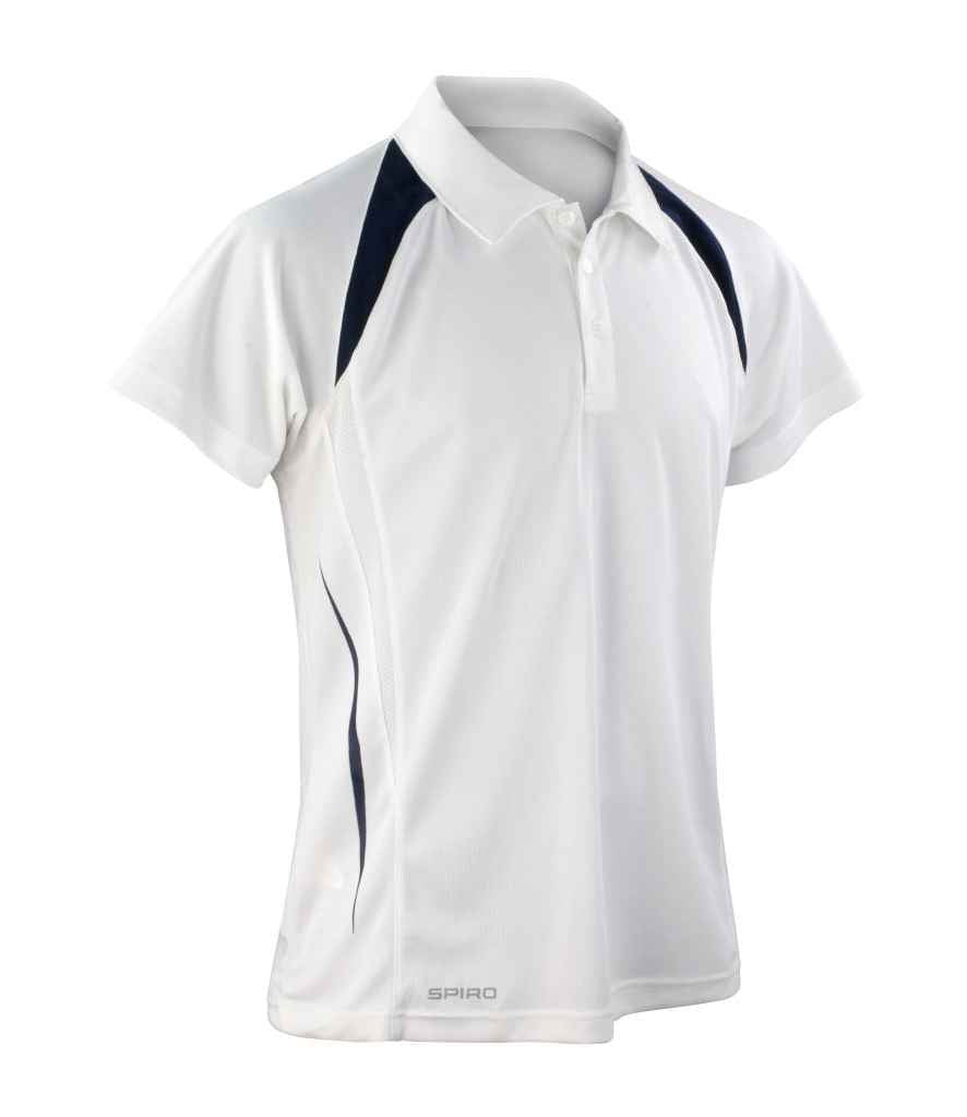 Spiro Team Spirit Polo Shirt White/Navy