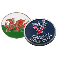 Double Sided Enamelled Print Bronze Golf Marker - 24mm