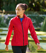 Regatta Ladies Ablaze Printable Soft Shell Jacket Classic Red/Black
