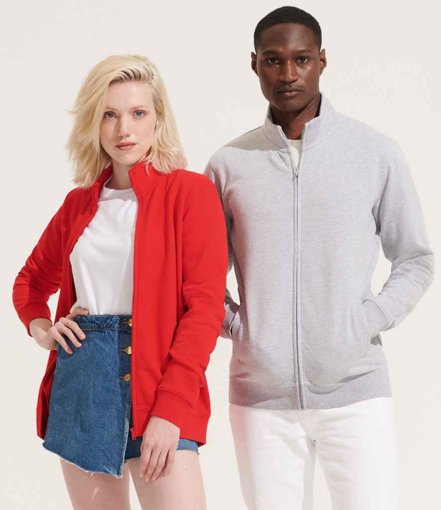 SOL'S Unisex Cooper Full Zip Sweat Jacket Bright Red
