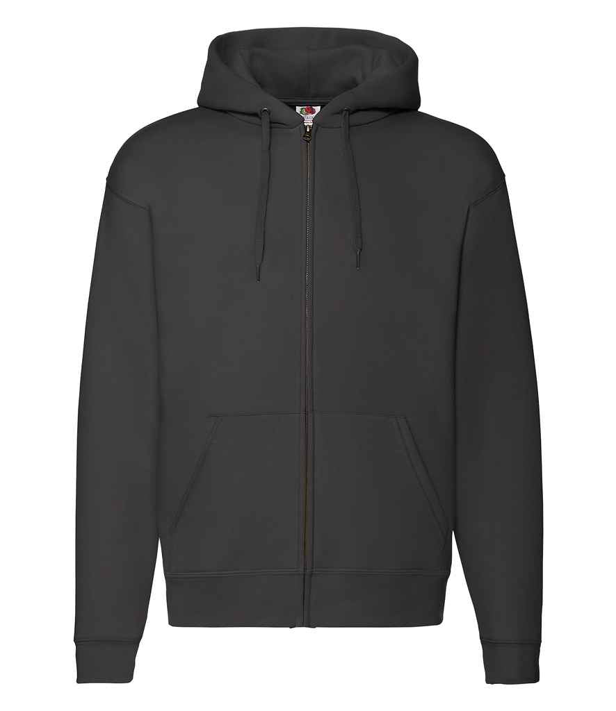 Fruit of the Loom Premium Zip Hooded Sweatshirt Black