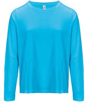 SOL'S Ladies Monarch Long Sleeve T-Shirt Aqua
