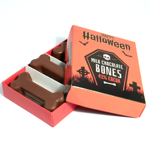 Halloween, Large Eco Matchbox, Milk Chocolate Bones, Bespoke