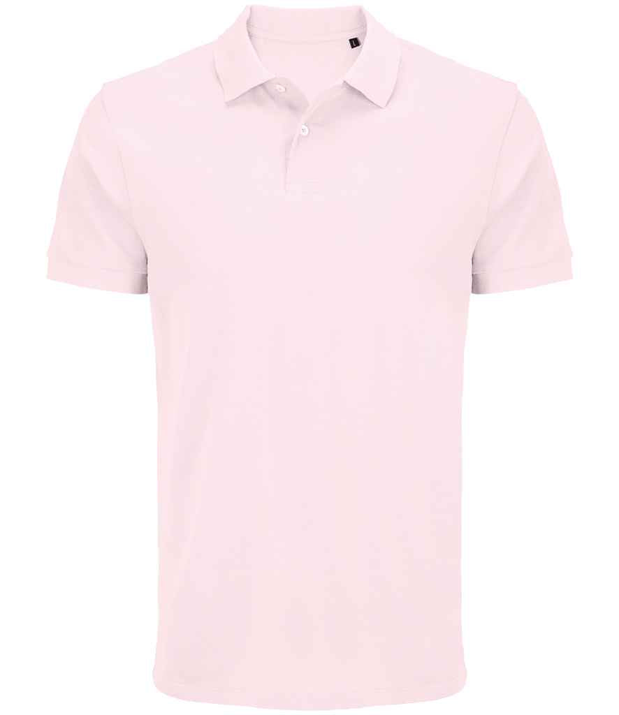 SOL'S Unisex Pacific Twin Piqué Polo Shirt Pale Pink