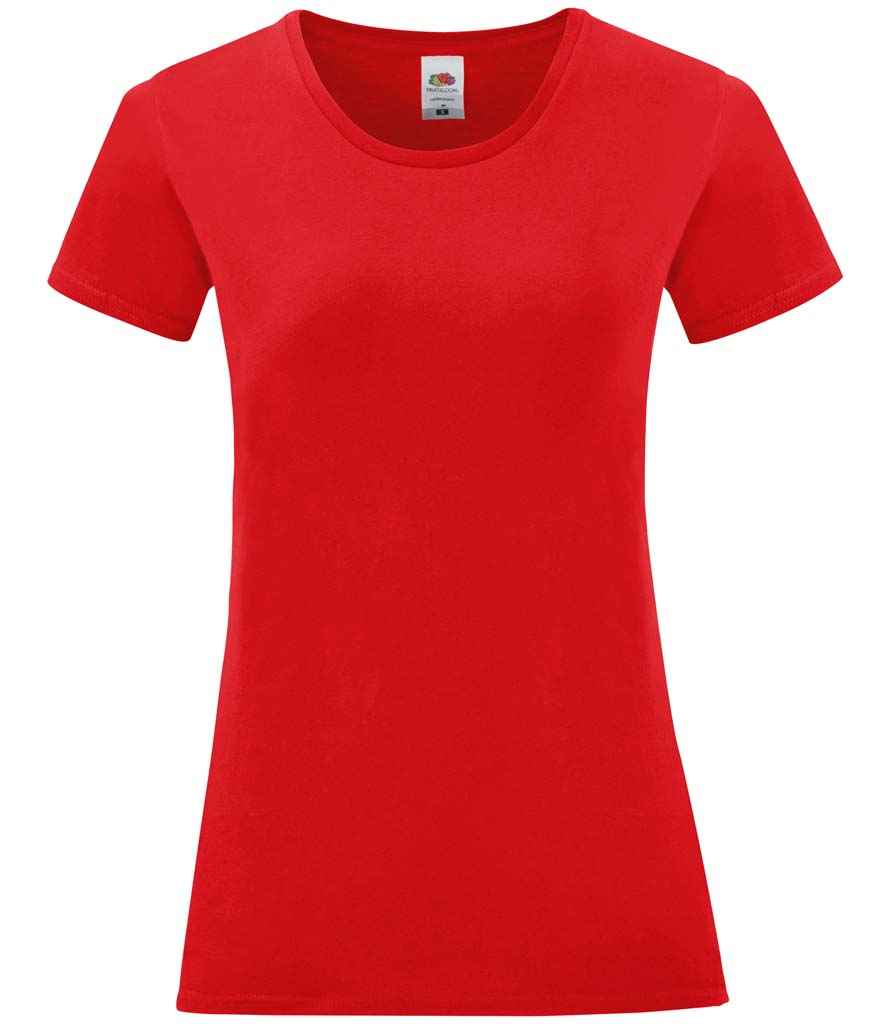 Fruit of the Loom Ladies Iconic 150 T-Shirt Red