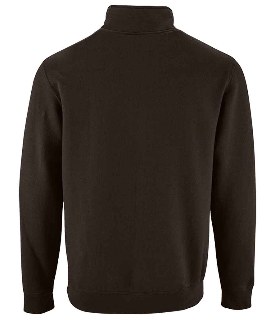 SOL'S Stan Contrast Zip Neck Sweatshirt Black