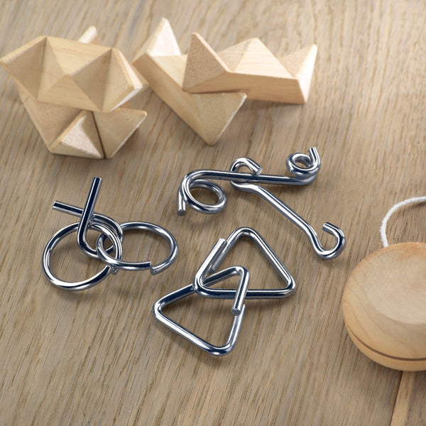 Set of 3 metal brain teasers
