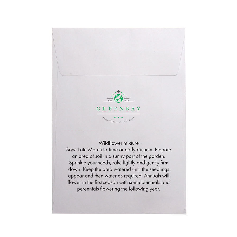 Seed Pack in White Paper Envelope Wild Flowers Mix
