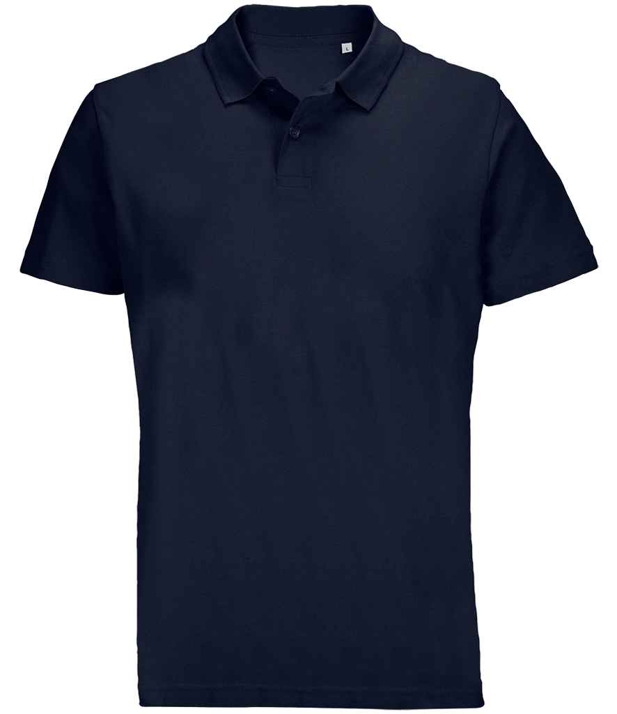 SOL'S Unisex Pulse Twin Piqué Polo Shirt French Navy