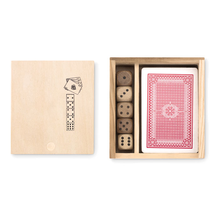 Branded Cards and dices in box