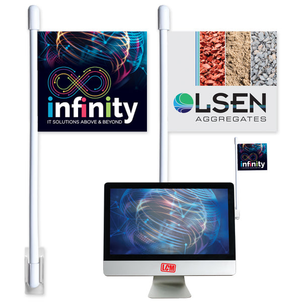Computer Monitor Flag Printed Full Colour on Both Sides
