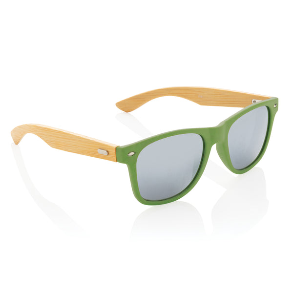 Branded Bamboo and RCS recycled plastic sunglasses