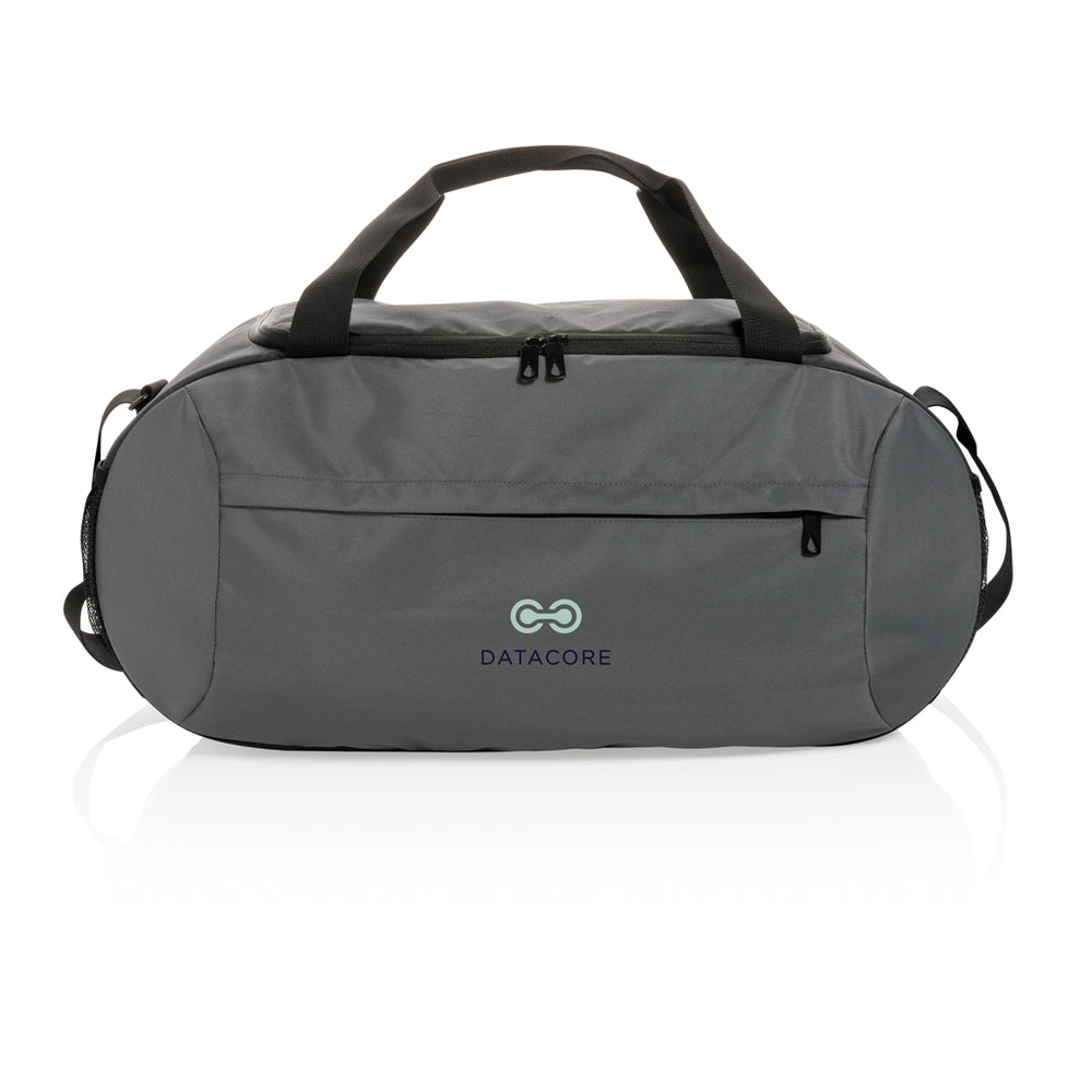 Branded Impact AWARE™ RPET modern sports duffel