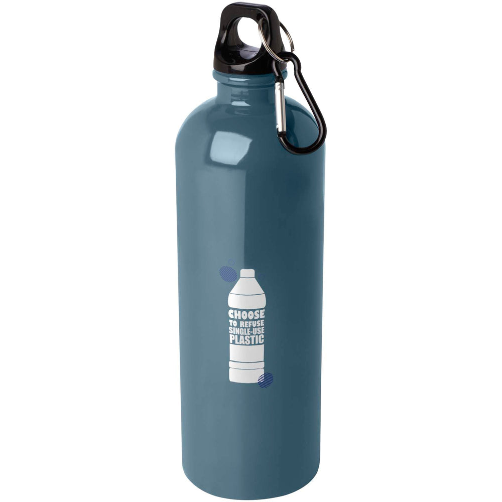 Oregon 750 ml RCS certified single wall stainless steel water bottle with carabiner