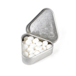 Branded Triangular metal mint tin - Approx 55 mints
