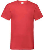 Fruit of the Loom V Neck Value T-Shirt Red