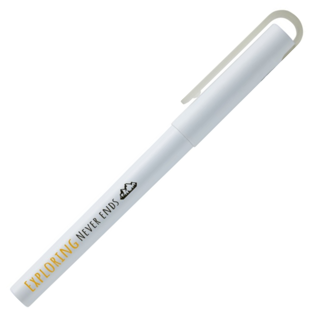 Branded Mauna recycled PET gel ballpoint pen