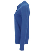 SOL'S Ladies Perfect Long Sleeve Piqué Polo Shirt Royal Blue