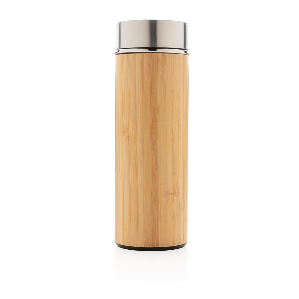 Branded Leak proof bamboo vacuum bottle