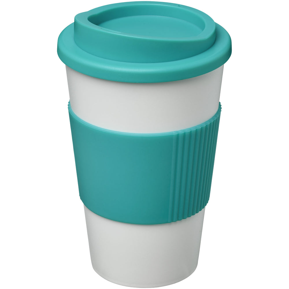Branded Americano® 350 ml insulated tumbler with grip