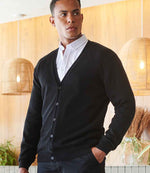 Henbury Lightweight Cotton Acrylic V Neck Cardigan