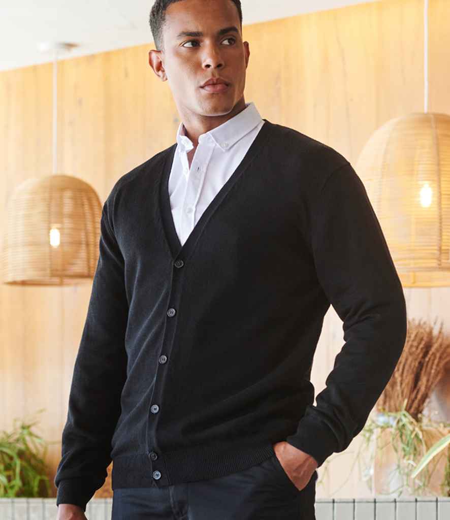 Branded Henbury Lightweight Cotton Acrylic V Neck Cardigan