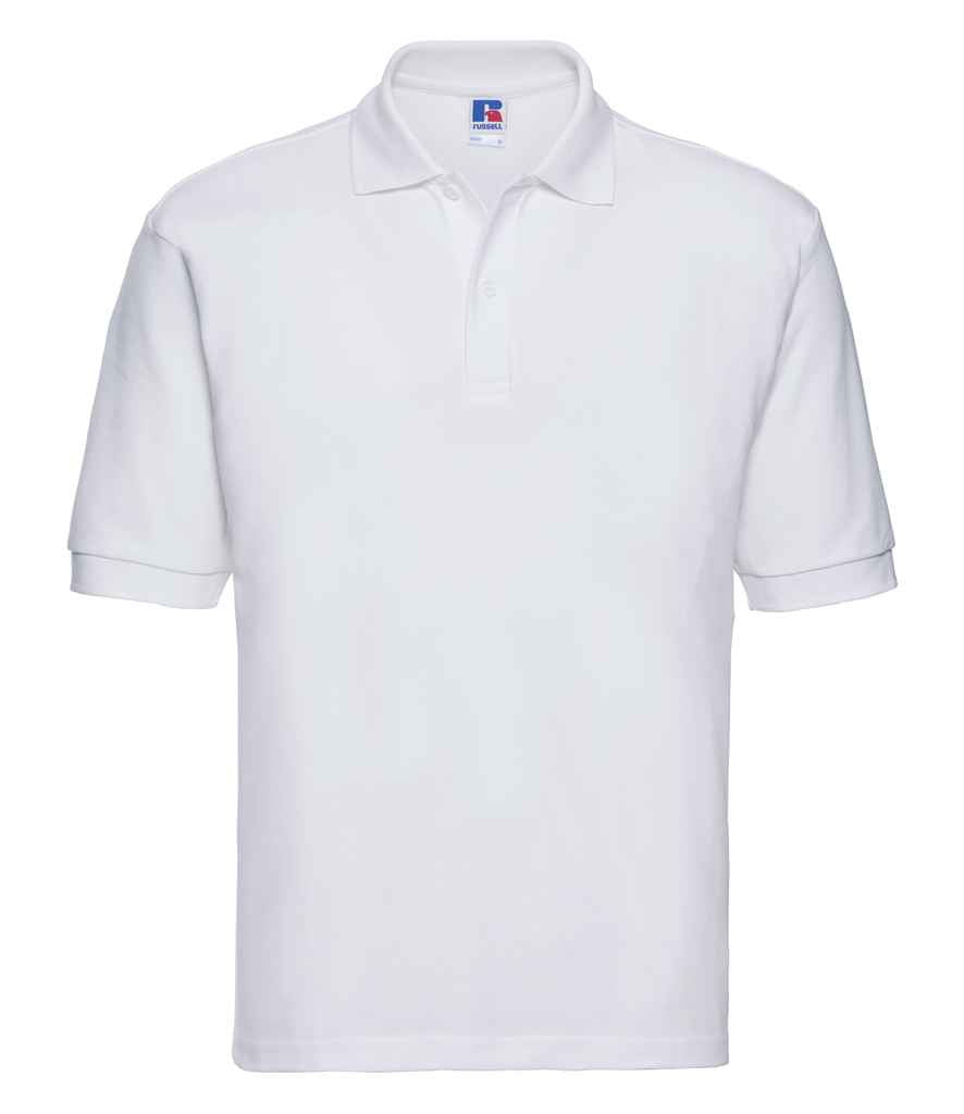Russell Poly/Cotton Piqué Polo Shirt White