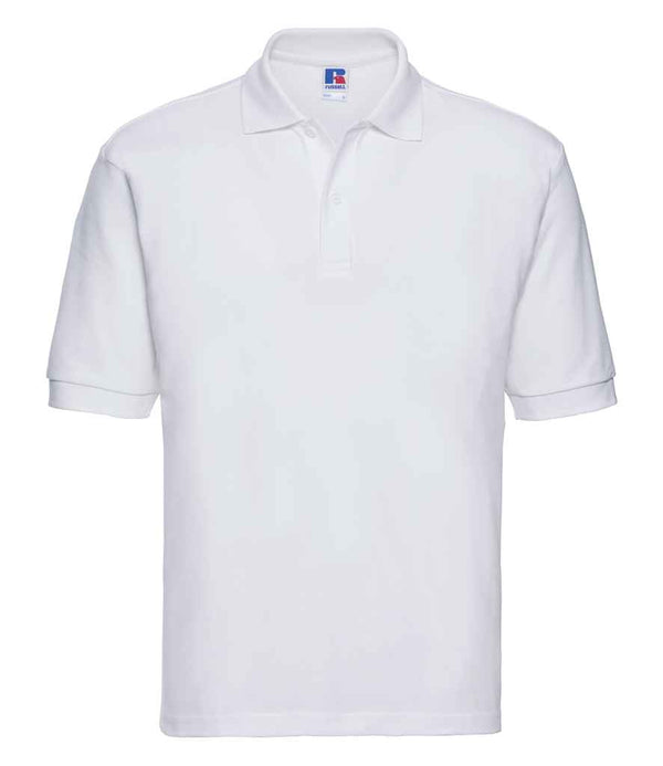 Russell Poly/Cotton Piqué Polo Shirt White