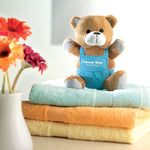Branded Bear plush w/ advertising pants