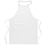 Kitchen apron in cotton White