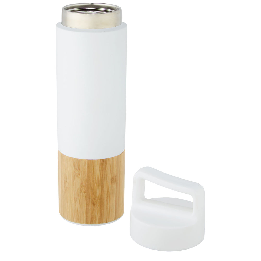 Torne 540 ml copper vacuum insulated stainless steel bottle with bamboo outer wall