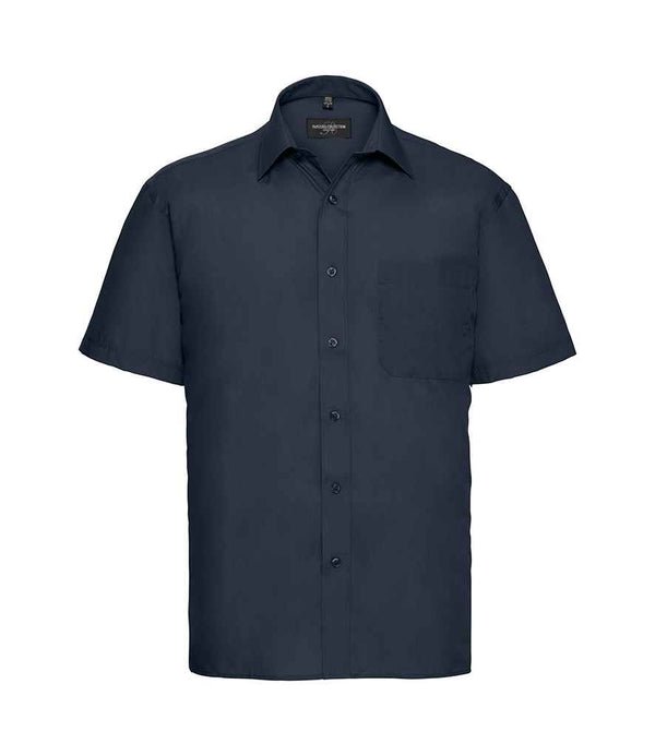 Branded Russell Collection Short Sleeve Easy Care Poplin Shirt
