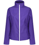 Regatta Ladies Ablaze Printable Soft Shell Jacket Vibrant Purple/Black