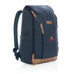 Branded Impact AWARE™ 16 oz. recycled canvas 15" laptop backpack