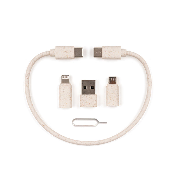 NATURAL BAMBOO 5-In-1 Cable Kit
