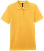 Branded Gildan Ladies SoftStyle® Double Piqué Polo Shirt