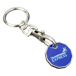 Branded Metal Trolley Coin Keyring - Full Colour Printed
